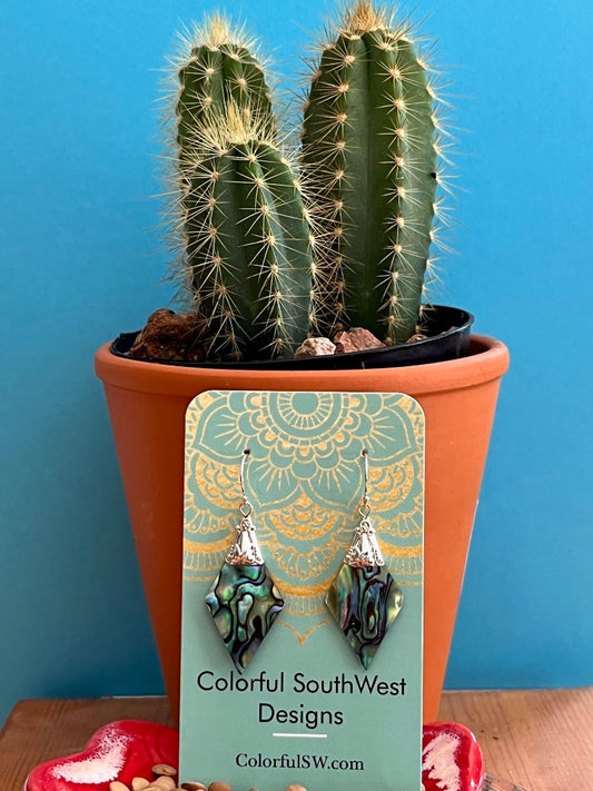 Shell earrings sterling silver