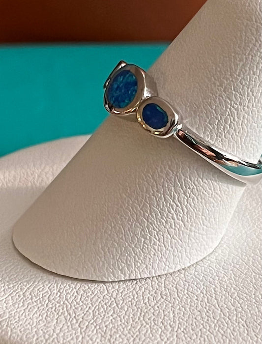 Sterling Ring Lab Opal 901