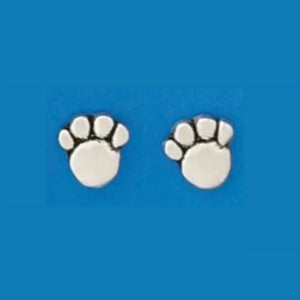 Paw print earring studs, posts