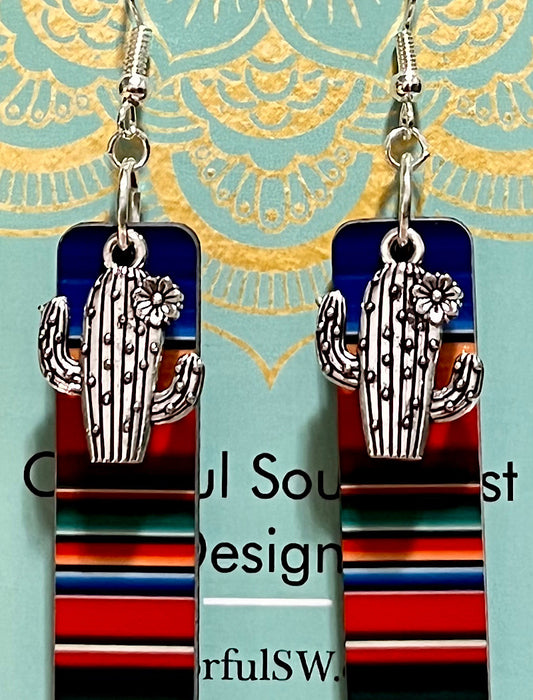Serape blanket earrings
