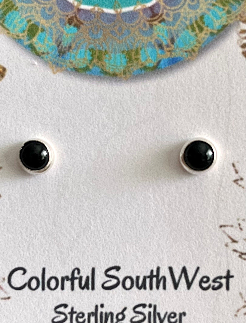 Smaller Stud Sterling and Stone Earrings