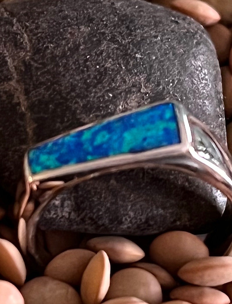Sterling Ring Lab Opal 904