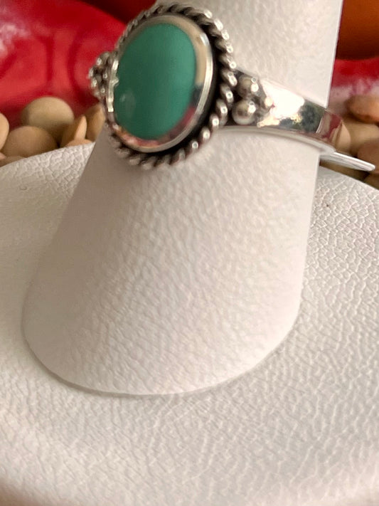 Sterling Ring Turquoise Oval 911