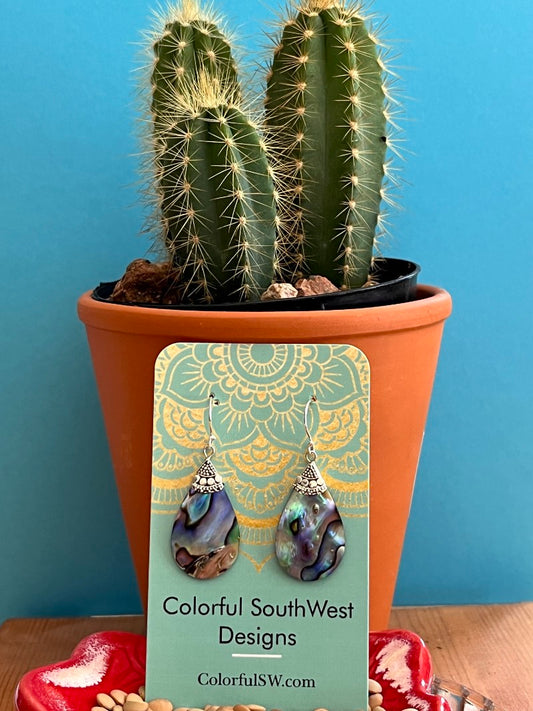 Paua Abalone earrings sterling
