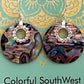 Paua Shell Sterling round earrings