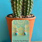 Quail turquoise sterling dangle earrings