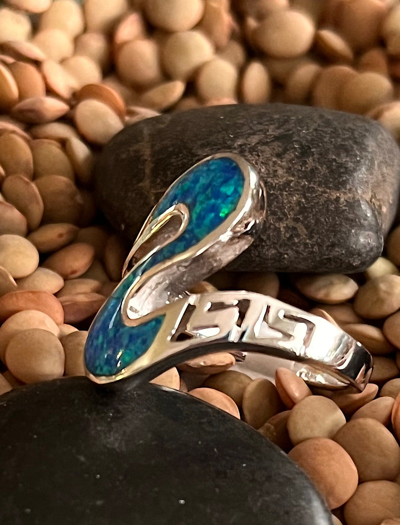 Sterling Ring Lab Opal 903