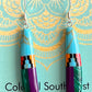 Colorful multi stone sterling earrings