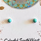 Tiniest turquoise stud earrings 