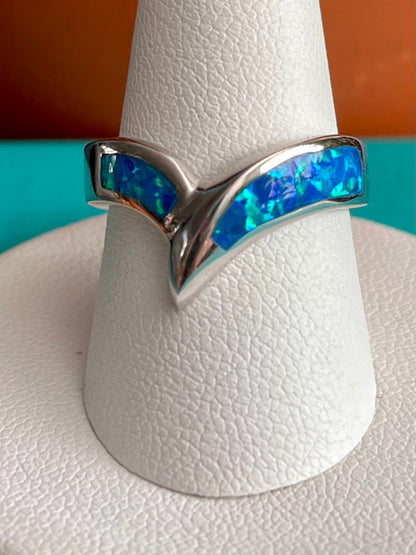 Sterling Ring Lab Opal 905