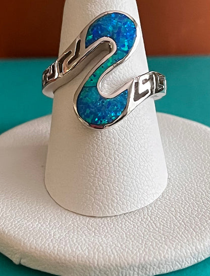 Sterling Ring Lab Opal 903