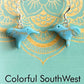 Turquoise hummingbird earrings