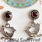 Sterling & Garnet Roadrunner earrings
