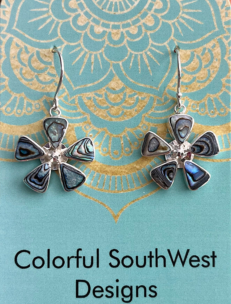 Paua or Abalone shell earrings