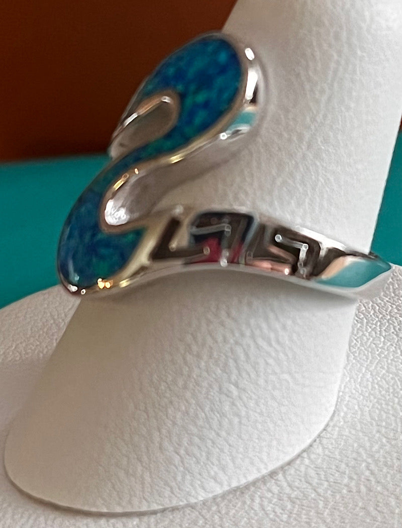 Sterling Ring Lab Opal 903