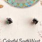 Small mystic topaz sterling studs