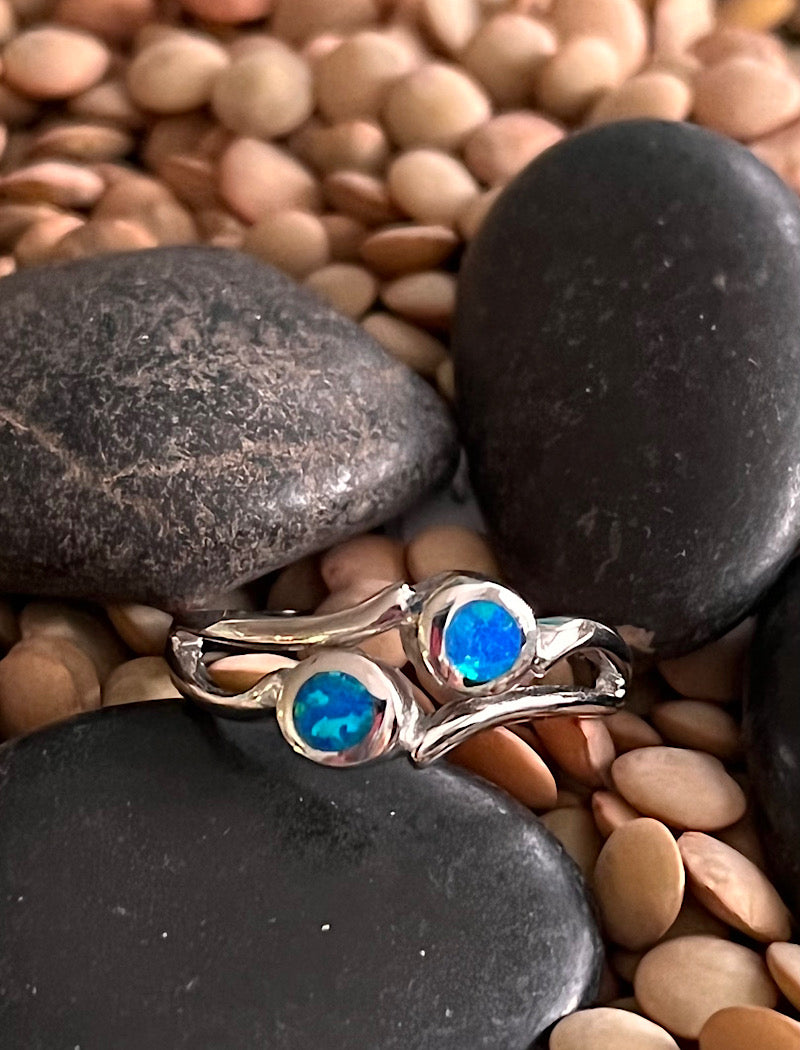 Sterling Ring Lab Opal 902