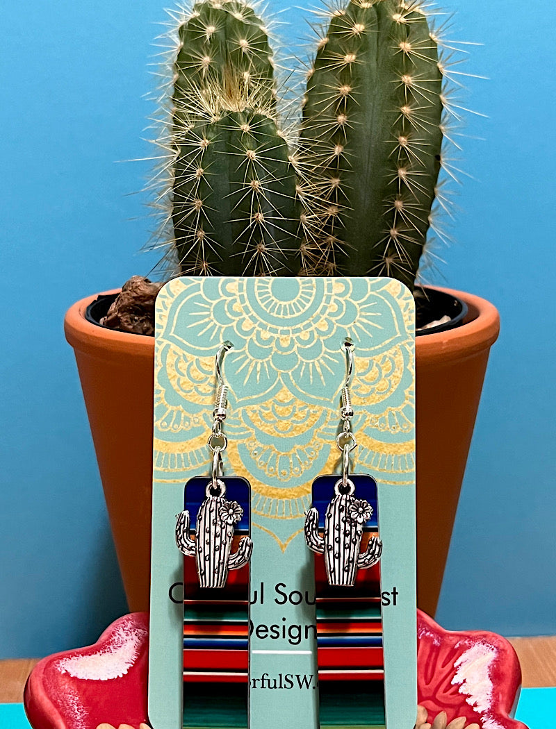 Serape blanket earrings
