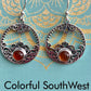 Amber Round sterling earrings 