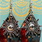 Red sun earrings
