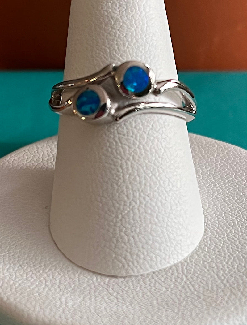 Sterling Ring Lab Opal 902