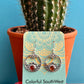 Round Amber Sterling Earrings