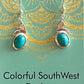 Quail turquoise sterling earrings
