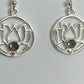 Lotus Amethyst Sterling Earrings