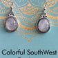 Rainbow Moonstone Earrings Sterling