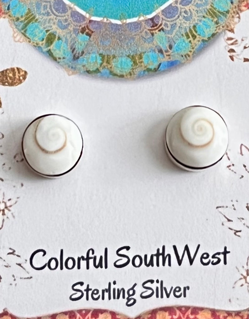 Pretty shell earrings sterling